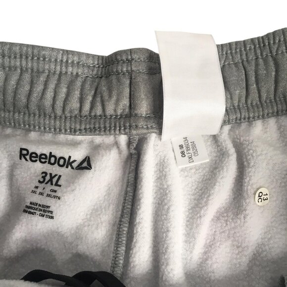 Reebok Pants Mens 3XL Gray Cargo Joggers Fleece Lined Elastic Waist Drawstring - Picture 8 of 16